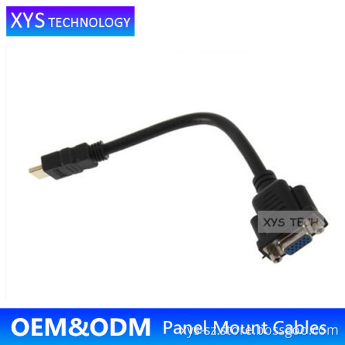 XYS TECH HDMI Cable to VGA Female Panel Mount Cables Alibaba China/